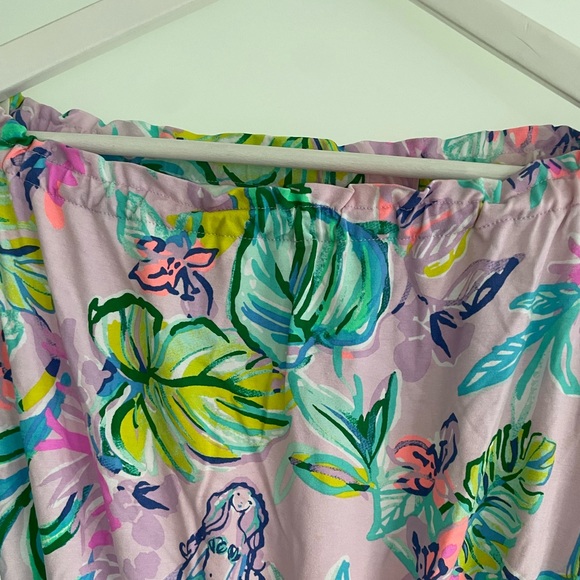 Loved, EUC Lilly Pulitzer Women’s off-shoulder Mermaid Print Romper Sz XXS SS19 - Picture 7 of 12